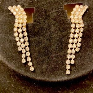 Vintage rhinestone earrings 1960s